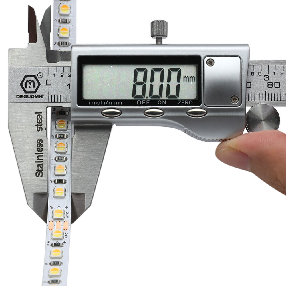 DC24V 3838SMD 16.4Ft 600LEDs 8mm Wide Flexible Tunable White LED Tape Light DC24V 3838SMD 16.4Ft 600LEDs 8mm Wide Flexible Tunable White LED Tape Light